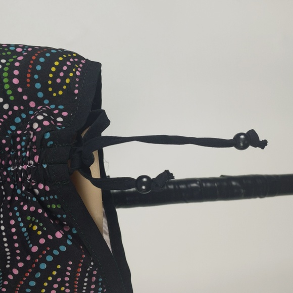 Target Womens Board Shorts Size 8 Black Pink Spot Elastic Waist Ruched Sides NEW - Picture 7 of 9